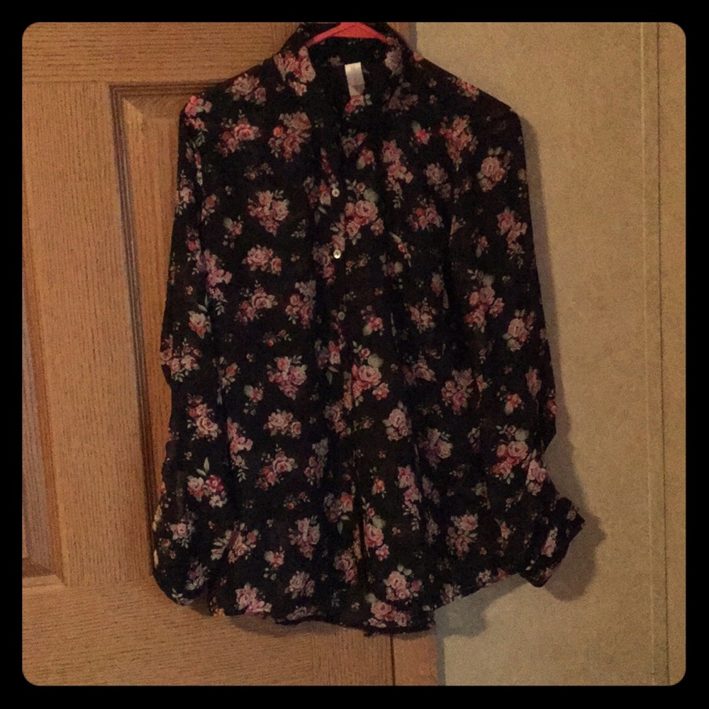 Floral button up